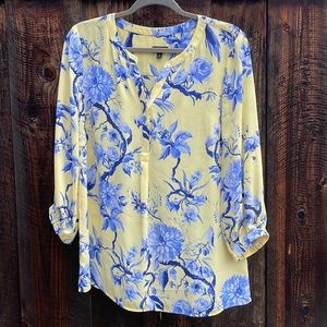 Talbots Yellow Bird Blouse